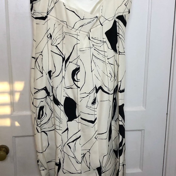 DAVID MEISTER Strapless Black and White Dress - Picture 2 of 3